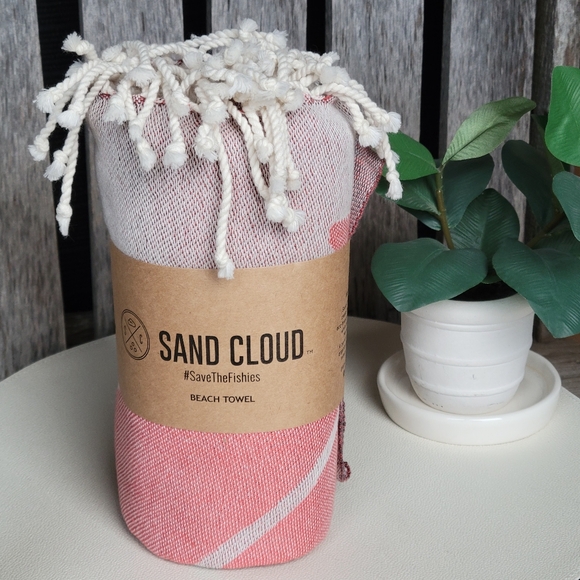 NWT Sand Cloud Coral Seashell & Floral Vines Beach Towel - Picture 6 of 6